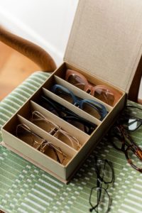 Bookbinders Design Boxunterteilung Brillen A5 Sand Brown